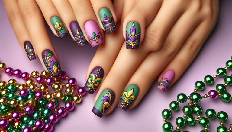 Mardi Gras Nail Art: Easy Stickers & Decals Guide